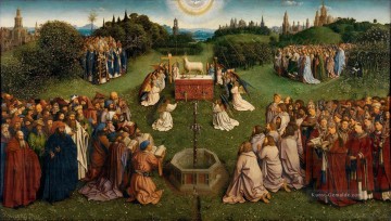  altar - der Genter Altar Anbetung des Lammes Renaissance Jan van Eyck